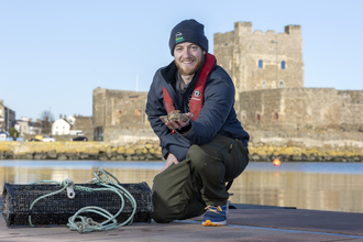 Dr Nick Baker Horne at the launch of the new Carrick native oyster nursery